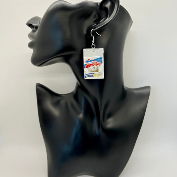 Donettes Earrings - Mini Brands Earrings - Hostess Mini Powder Donuts Earrings - Picture 5 of 6